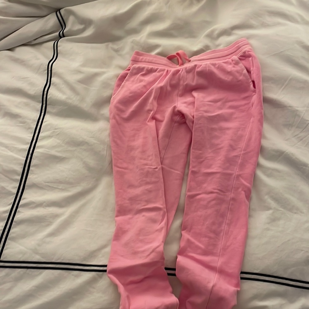 Neon pink sweats